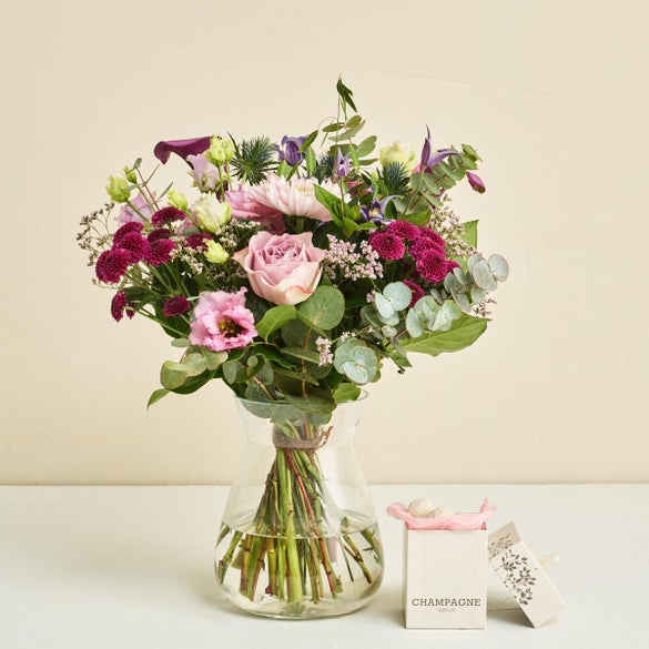 Floristens eksklusive buket med champagnetrøfler